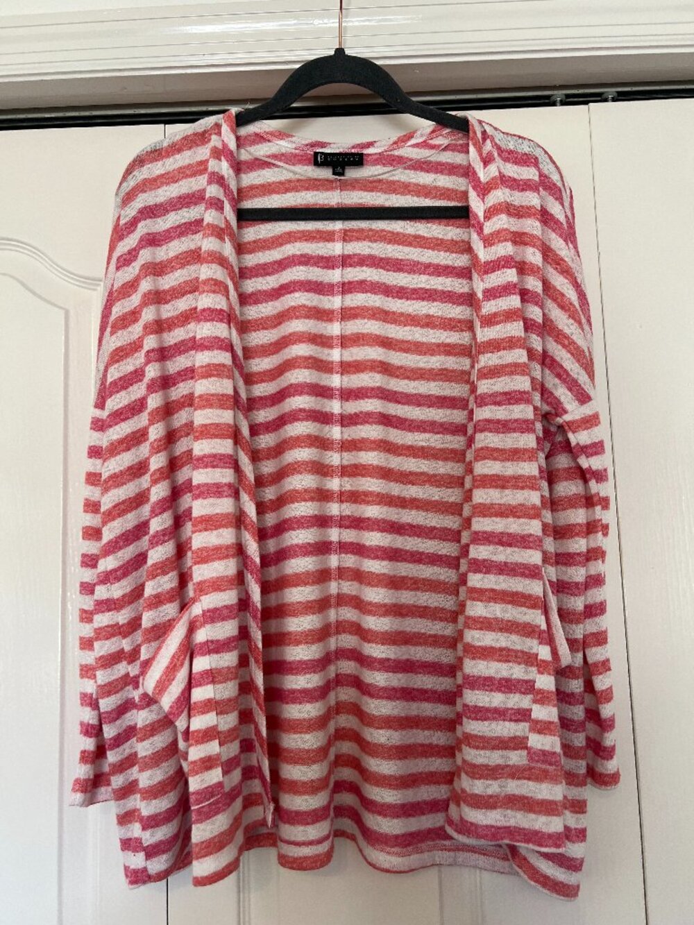 Pink and Orange stiped cardigan